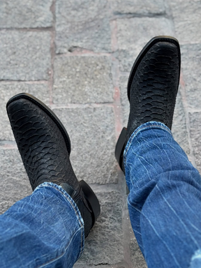 Handmade Leather Python Cowboy Boots