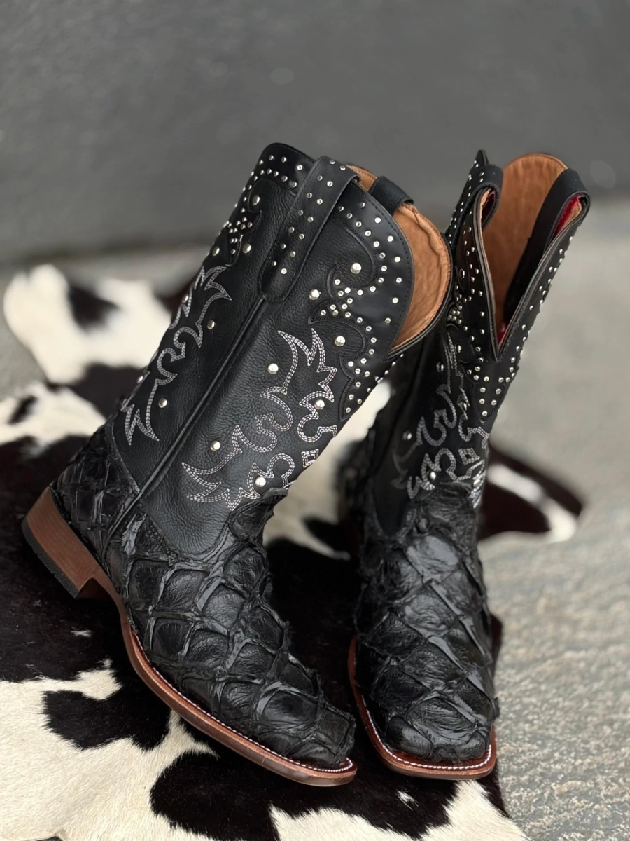 Genuine Arapaima Leather Western Boots