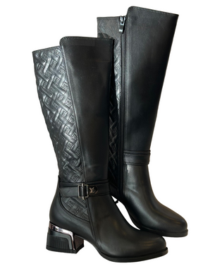 Buckle Side Zipper Versatile Women's Boots