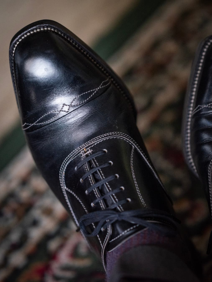 Casual Genuine Leather Handmade Patent Leather Shoes