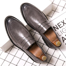 Retro British Style Slip-on Round Toe Loafers