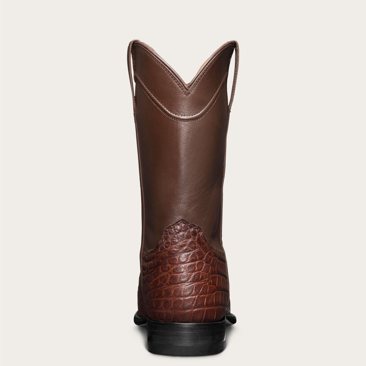 Vintage Men's Long Boots Crocodile Pattern Western Boots