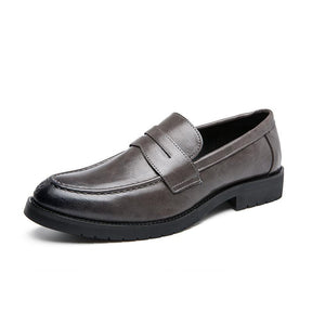 Retro British Style Slip-on Round Toe Loafers