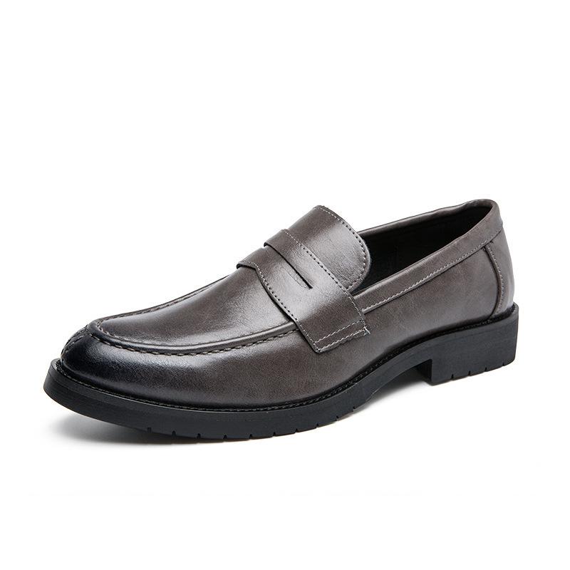 Retro British Style Slip-on Round Toe Loafers
