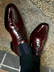 Brogue Carved Men's Leather Business Shoes
