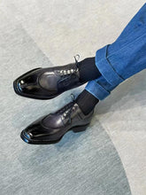 Italian Norwegian Stitched Low-top Cowhide Genuine Leather Shoes