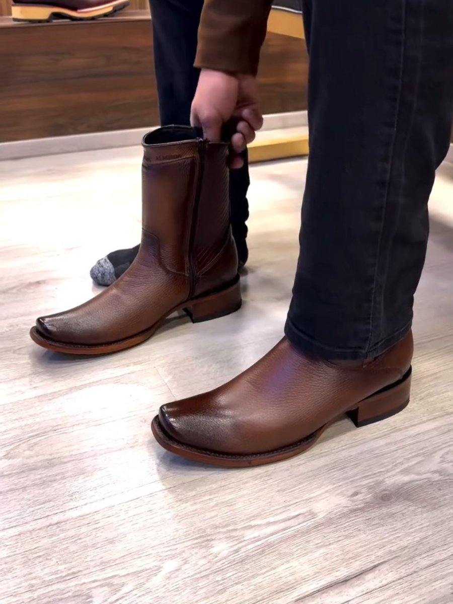 Retro Mid-calf All-match Casual Men's Boots