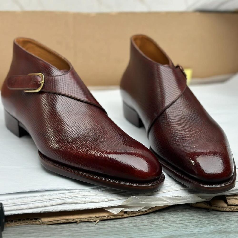 men's Genuine Leather Buckle Shoes