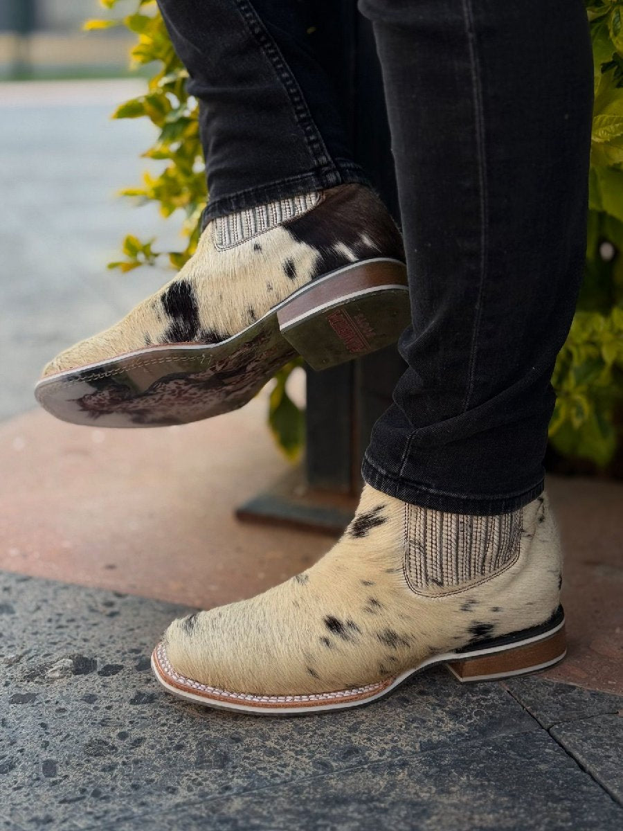 Men's Western Chelsea Square Toe Ankle Boots