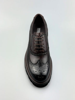 Men's Formal Shoes Brogue Carved Thick Sole Trendy Shoes