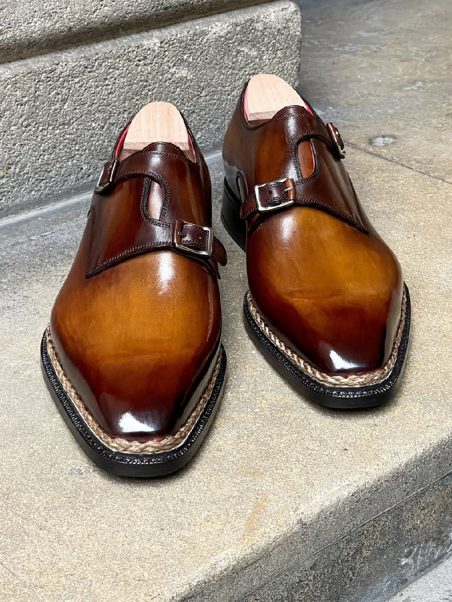 low-top Handmade Cow Hide Leather Shoes
