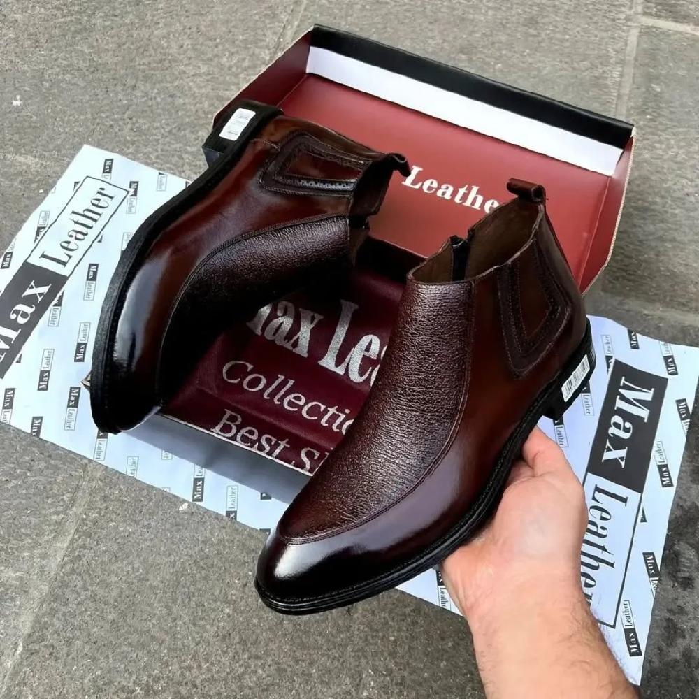 Men's Genuine Leather Business Casual Martin Boots