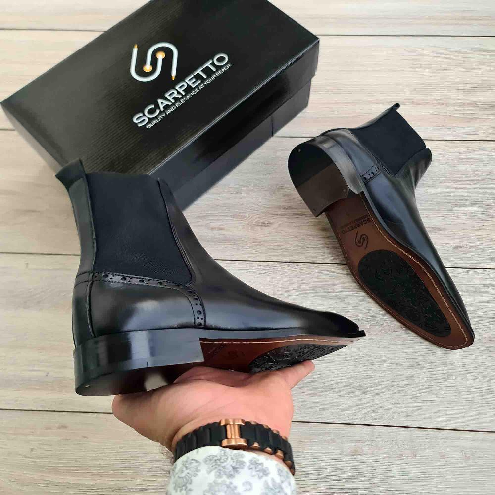 Genuine Leather Brogues British Style Mid-top Shoes