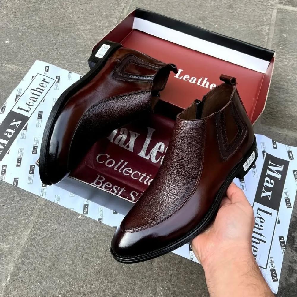 Men's Genuine Leather Business Casual Martin Boots