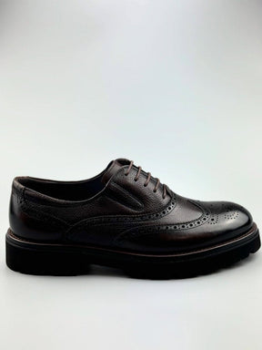 Men's Formal Shoes Brogue Carved Thick Sole Trendy Shoes