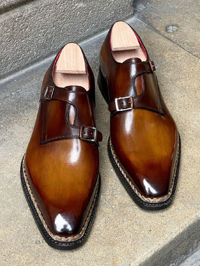 low-top Handmade Cow Hide Leather Shoes