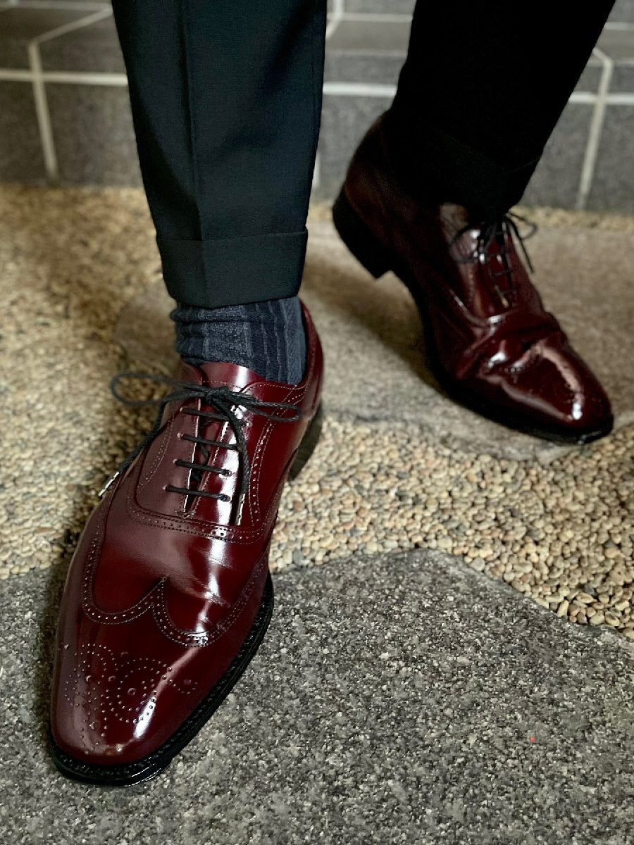Brogue Carved Men's Leather Business Shoes
