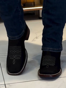 Embroidered Sleeve Chelsea Martin Boots Western Men's Ankle Boots