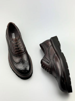 Men's Formal Shoes Brogue Carved Thick Sole Trendy Shoes
